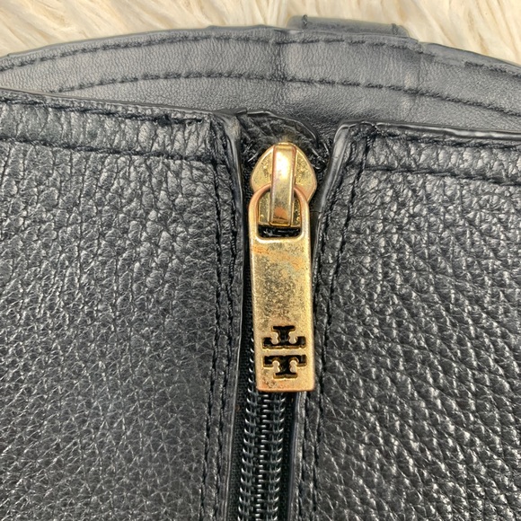 Tory Burch Black Calfskin Riding Boots with Gold Hardware - GREAT condition! - Picture 6 of 11